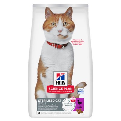 HILL S SCIENCE PLAN Hill's Science Plan Adult Sterilised canard - lot % : 2 x 10 kg