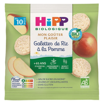 HIPP  Bio Mon Go&ucirc;ter Plaisir Galettes de Riz &agrave; la Pomme +10m 30g