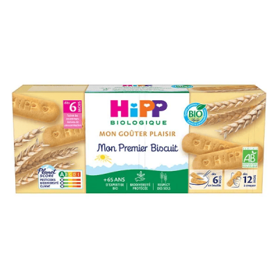 HIPP  Bio Mon Go&ucirc;ter Plaisir Mon Premier Biscuit +6m 180g