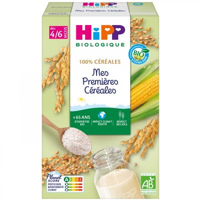 HIPP  BIOLOGIQUE Mes premi&egrave;res c&eacute;r&eacute;ales (D&egrave;s 4/6 mois) - boite de 250g