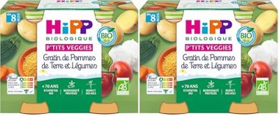 HIPP  Ptits Veggies - 2 x 190 g Gratin de Pommes de terre et L&eacute;gumes