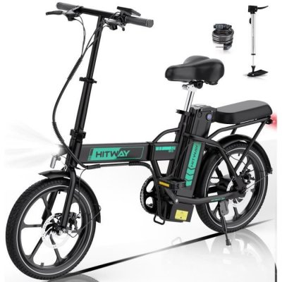 HITWAY  v&eacute;lo &eacute;lectrique 16pc pliant noir