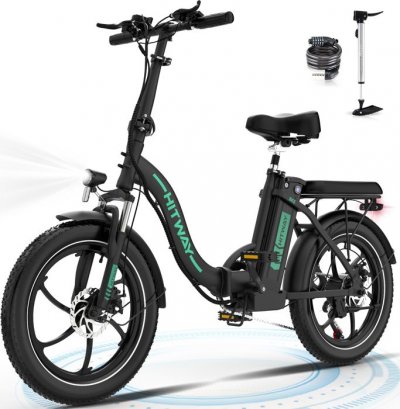 HITWAY  V&eacute;lo &Eacute;lectrique 20"" VTT - Batterie 36V - 11,2Ah - Moteur 250W - 7 Vitesses - Noir 