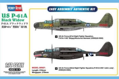 Hobby Boss 87261 Kit de mod&eacute;lisme US P-61A Black Widow