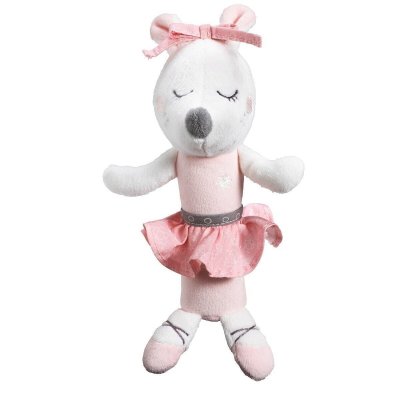 SAUTHON Hochet Petite souris danseuse &eacute;toile en Velours Rose