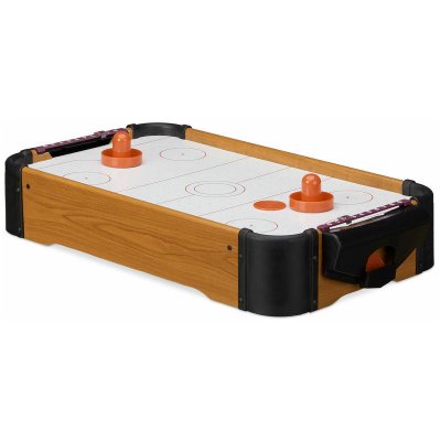 RELAXDAYS Hockey de table Air Hockey de table Mini Hockey emporter accessoires lxP: 56 x 31 cm, brun