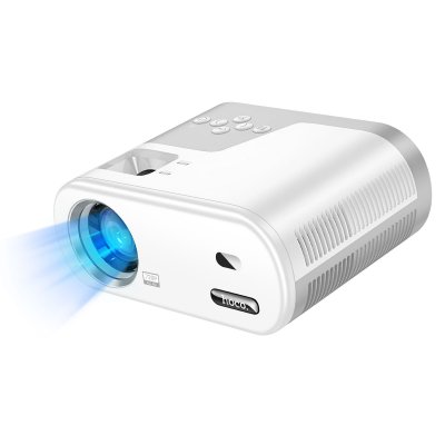 HOCO Hoko Vid&eacute;oprojecteur Android HD 720p WiFi Bluetooth HDMI avec Applications Streaming Blanc
