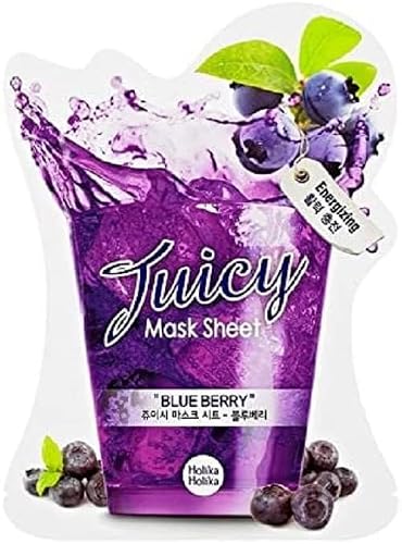 HOLIKA HOLIKA  Juicy Mask Sheet Blueberry Masque Tissu &Eacute;nergisant 20 Ml