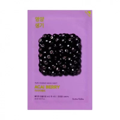 HOLIKA HOLIKA  - pure Essence, Feuille de masque - Baie d'a&ccedil;ai - 1pi&egrave;ce