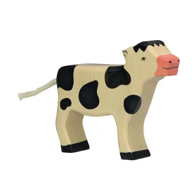 HOLZTIGER  - 80005 - Figurine - Veau, Debout - Noir