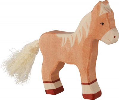 HOLZTIGER  - 80040 - Figurine - Poulain, Debout - Marron Clair