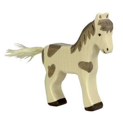 HOLZTIGER  - 80043 - Figurine - Poulain, Debout, Tachet&eacute;