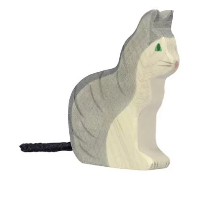 HOLZTIGER  - 80055 - Figurine - Chat, Assis