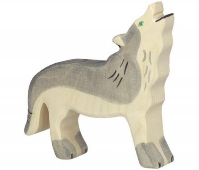 HOLZTIGER  - 80109 - Figurine - Loup, Hurlant