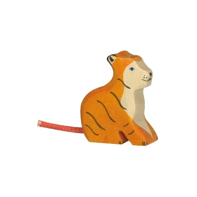 HOLZTIGER  - 80138 - Figurine - Tigre, Petit, Assis
