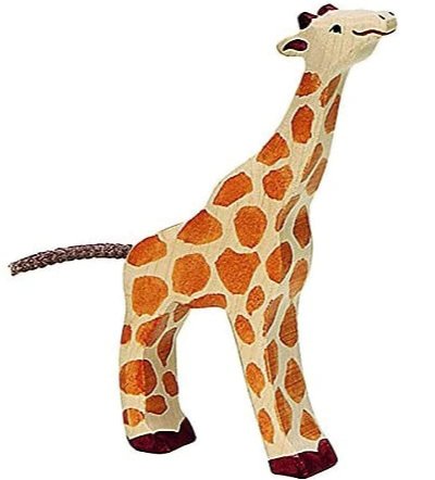 HOLZTIGER  - 80157 - Figurine - Girafe, Petite, Mangeant