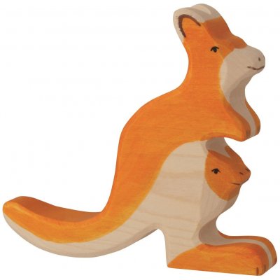 HOLZTIGER  - 80193 - Figurine - Kangourou avec Petit