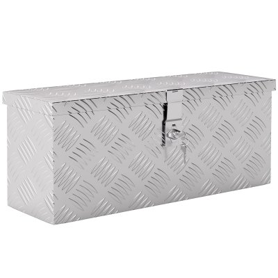 HOMCOM  - caisse &agrave; outils - Aluminium - 50x15x20cm - Gris