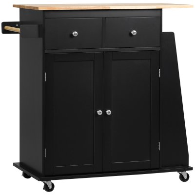 HOMCOM - Desserte de cuisine - MDF - 89x45x89.5cm - Noir