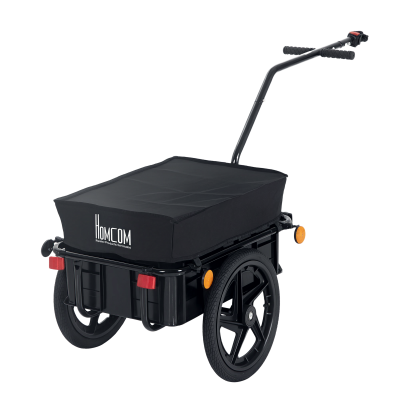 HOMCOM  - remorque v&eacute;lo - Acier - 144x59x80cm - Noir