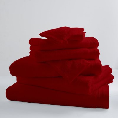 TRADILINGE Homemaison - Drap De Bain Uni et Color&eacute; Griotte 100x150 cm - Griotte