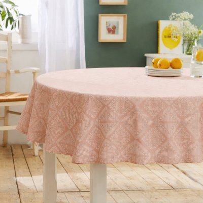 TRADILINGE Homemaison - Nappe ronde Boho Terracotta 180 cm - Terracotta