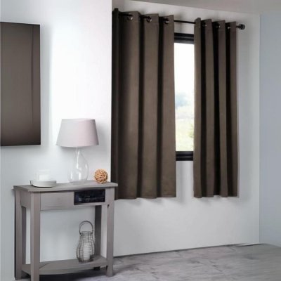Homemaison - Rideau Occultant Uni 210gr/m2 Taupe 135 x 180 cm - Taupe