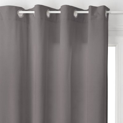 HomeMaison Rideau Uni Esprit Loft, Polyester, Anthracite, 260x140 cm