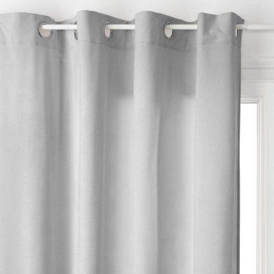 HomeMaison Rideau Uni Esprit Loft, Polyester, Gris, 260x140 cm