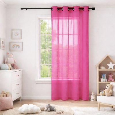 Homemaison - Voilage en Etamine L&eacute;g&egrave;re Unie Rouge 240 x 260 cm - Rouge