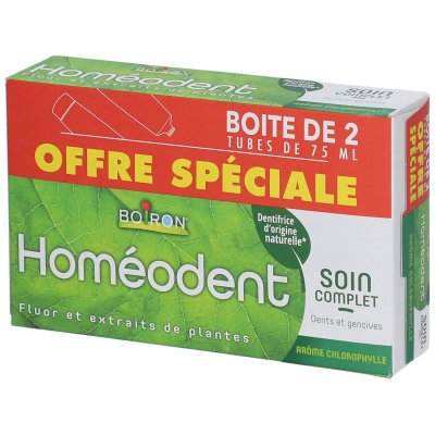 BOIRON HOMEODENT Soin complet dents et gencives Chlorophylle lot de 2 x 75ml