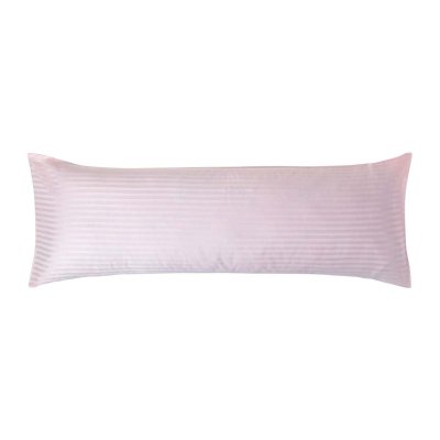 HOMESCAPES  Taie de traversin 50x140 cm en Satin de Coton &eacute;gyptien 330 Fils Coloris Rose