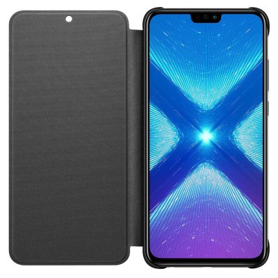 HONOR  8 X - PU Flip Protective Cover Cover Cover - Noir Midnight