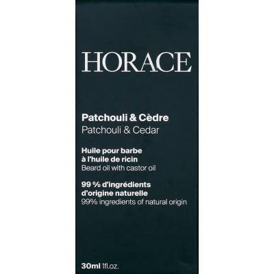 HORACE  Huile pour barbe 30 ml 100% d'ingr&eacute;dients d'origine naturelle