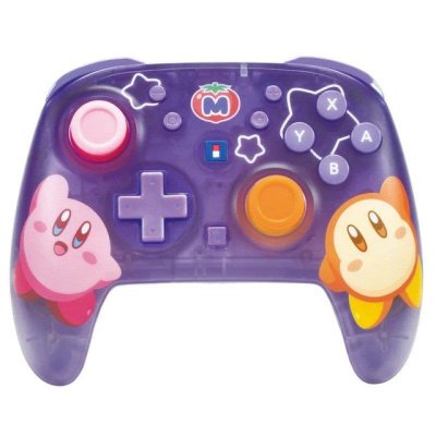 HORI  pad Turbo Wireless - Manette Nintendo Switch 2 - Kirby & Waddle Dee - Violet translucide