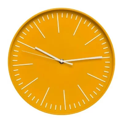 Horloge &agrave; quartz silencieuse Atoll - Jaune - Orium 