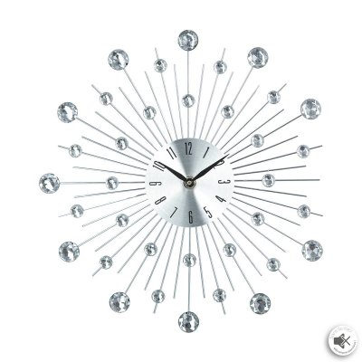 Horloge avec Strass - m&eacute;tal - D33 cm - Atmosphera cr&eacute;ateur d'int&eacute;rieur