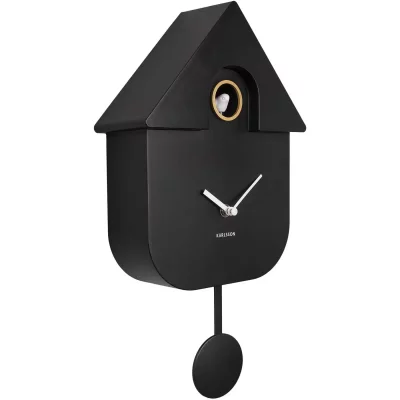 Horloge Coucou moderne Present Time Noir - Noir