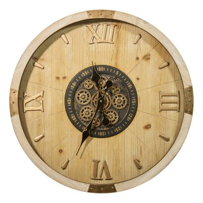 Horloge en bois avec m&eacute;canisme MICKA - Beige