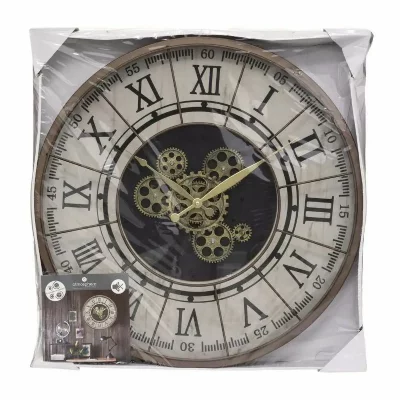 Horloge m&eacute;tal m&eacute;canique d 57 cm stella - atmosphera