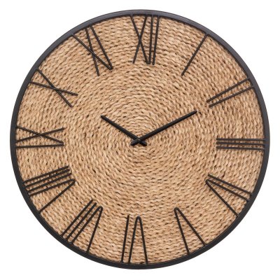 Horloge M&eacute;tal Paille Nico D50 Atmosphera cr&eacute;ateur d'int&eacute;rieur - Beige