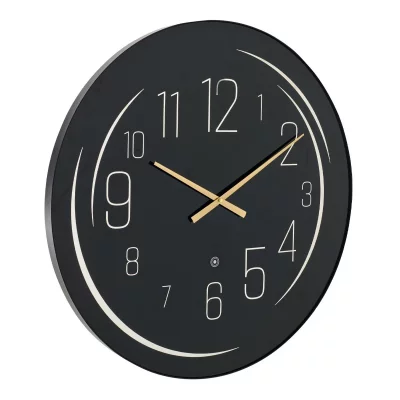 Horloge Murale &Agrave; Led ""jua"" 70cm Noir & Jaune