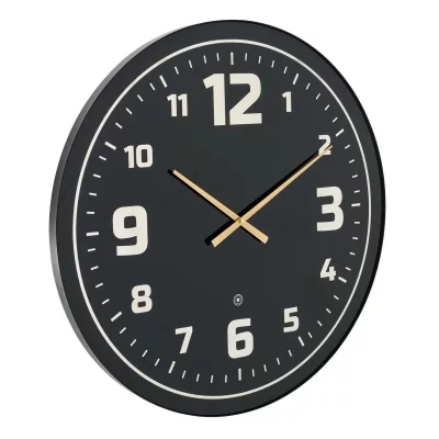 Horloge Murale &Agrave; Led ""nita"" 70cm Noir & Jaune