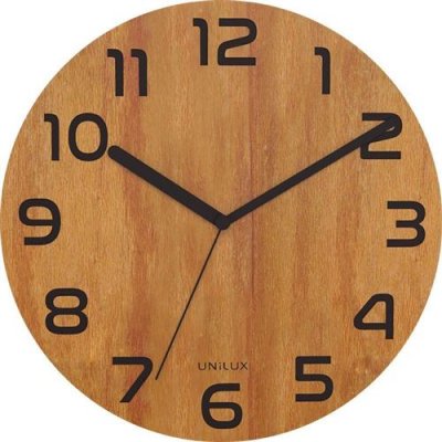 Horloge murale / &agrave; quartz PALMA Bamboo, bambou noir