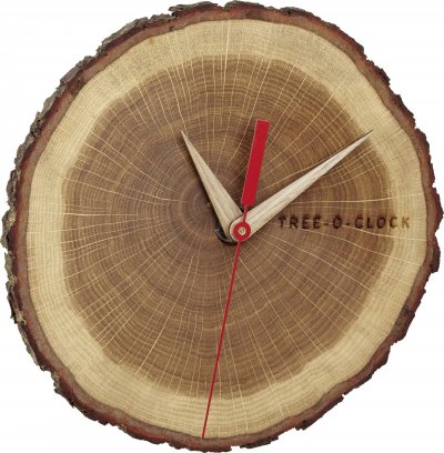Horloge murale &agrave; quartz TFA 60.3046.08 ch&ecirc;ne, bois 172 mm x 180 mm x 40 mm en bois v&eacute;ritable