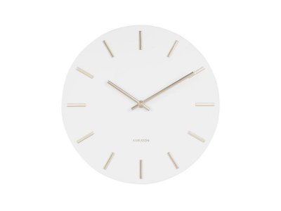 Horloge murale acier avec b&acirc;tons dor&eacute;s Karlsson Charm Small