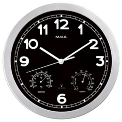 Horloge murale Drive &ndash; Radio Pilot&eacute;e - Noir/gris - Maul