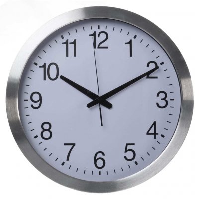 Horloge murale en aluminium Perel - &Oslash; 40 cm