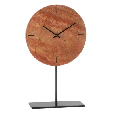 Horloge Murale En Marbre ""eula"" 44cm Terracotta