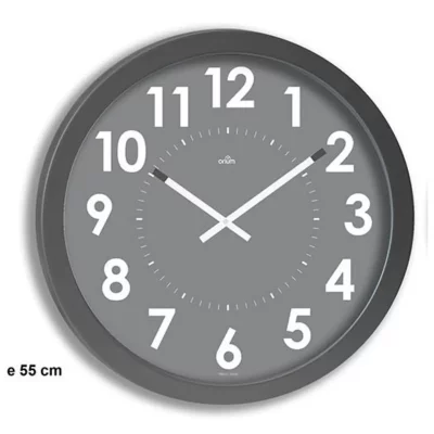 Horloge murale g&eacute;ante Orium Imperia - &agrave; quartz - silencieux - Gris